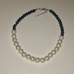 Sliver & Black African Pearl Necklace